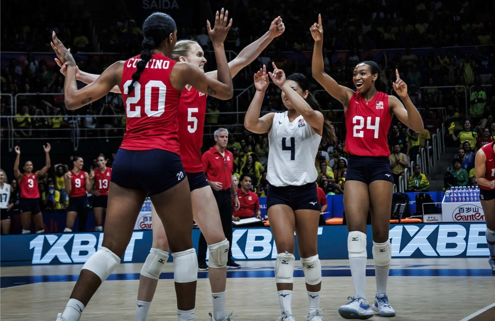 巴西女排队在比赛中展现实力,取得胜利 巴西女排队在比赛中展现实力,取得胜利